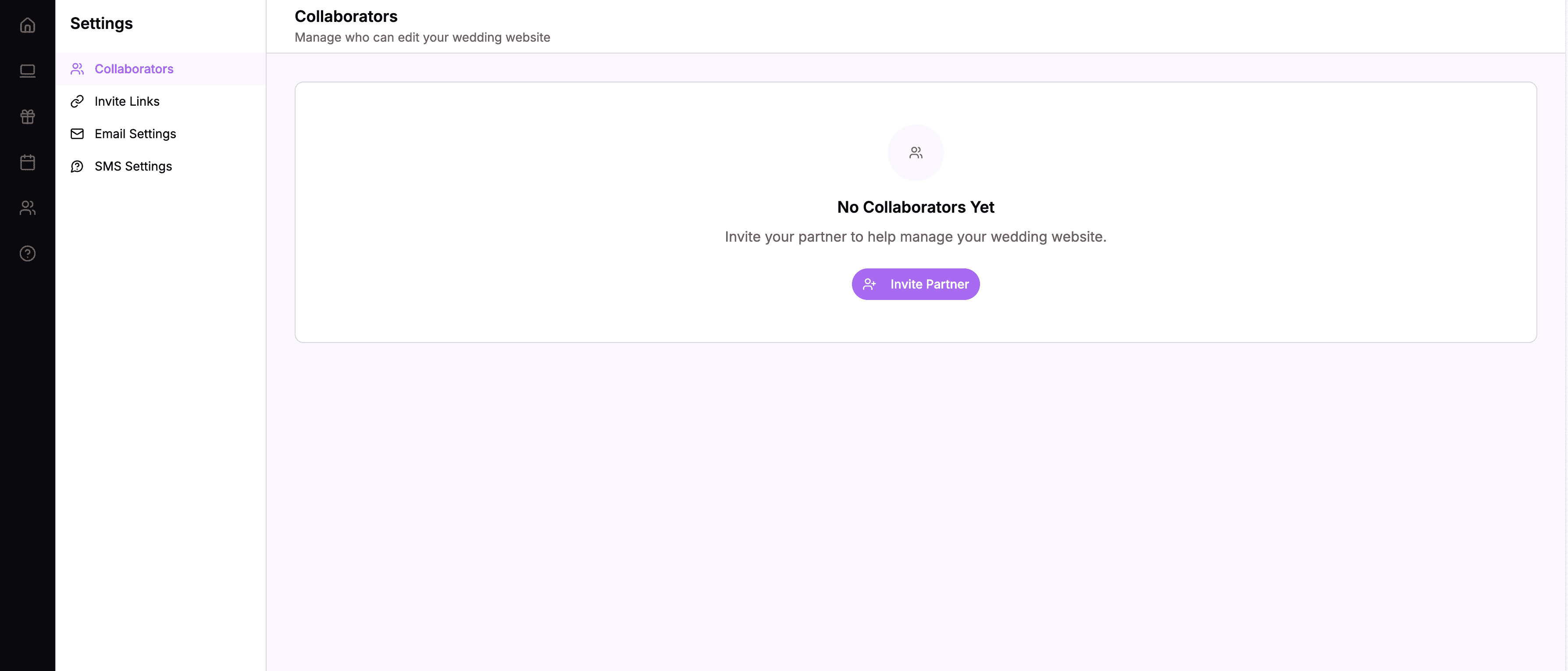 Partner collaboration on dashboard