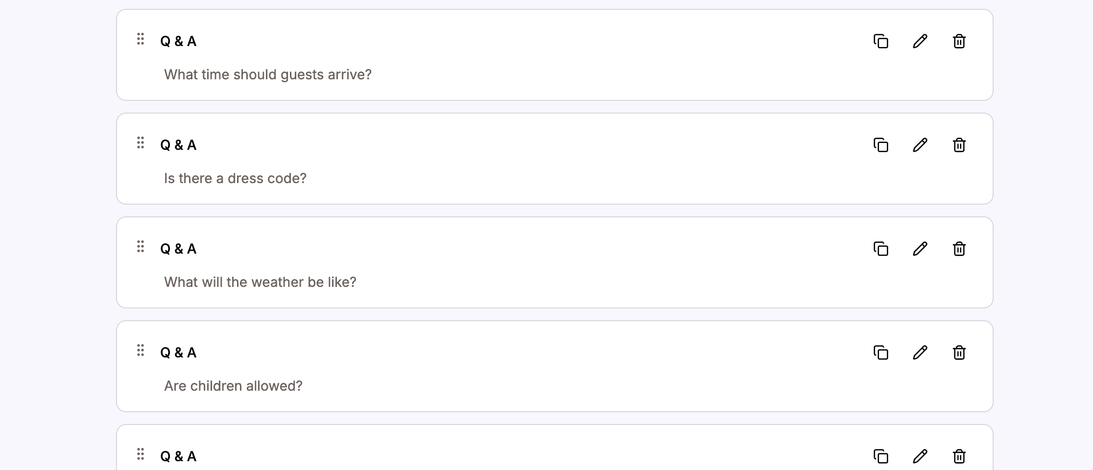 Multiple Q&A blocks in the editor