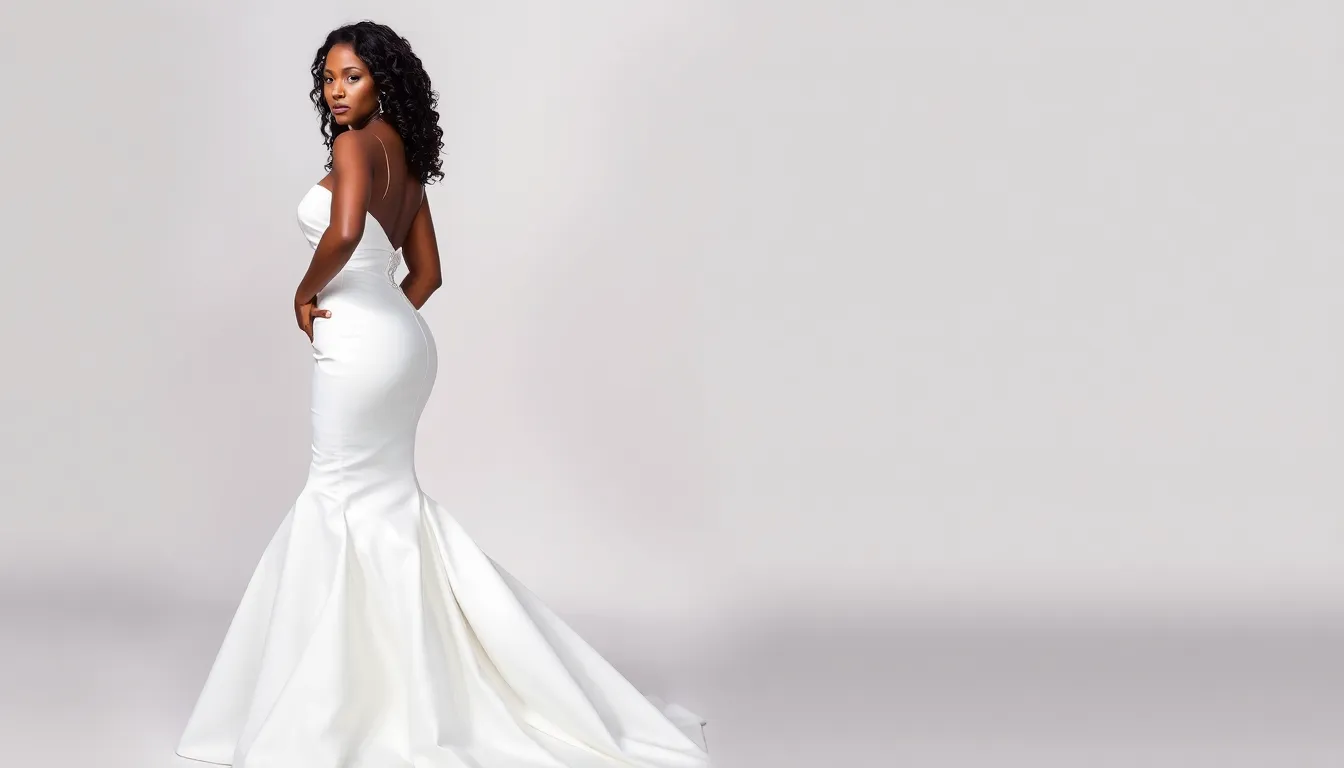 Mermaid wedding dress silhouette